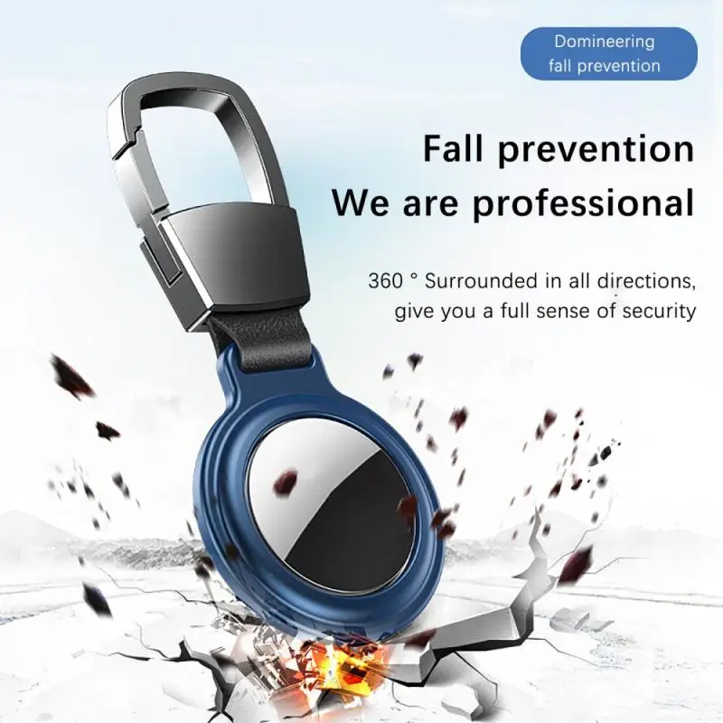 Чехол брелок для Apple Airtag защитный чехол Обложка из кожи с защитой от