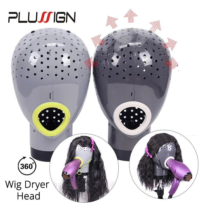 Wig Dryer Head Drying Unit For Lace Wig Scalp Cap Hair Net With String And Clip Hold Display Mannequin Head For Salon Home Use