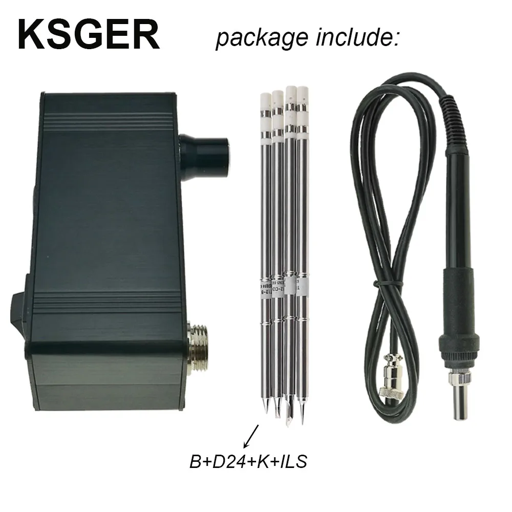 KSGER T12 OLED паяльник STM32 V2.01 DIY наборы FX9501 электрические инструменты контроллер температуры Stings сварочные наконечники мини - Цвет: Sets 1