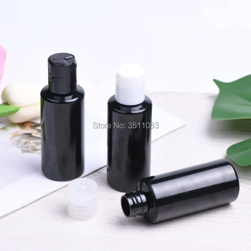 60 мл флакон черный цвет пустой косметический лосьон эмульсия прессованный диск