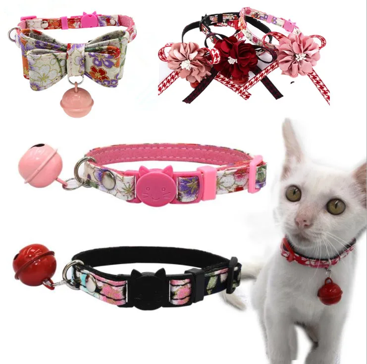 Ошейник с бантом для питомцев кошек собак щенков ожерелье украшение в виде