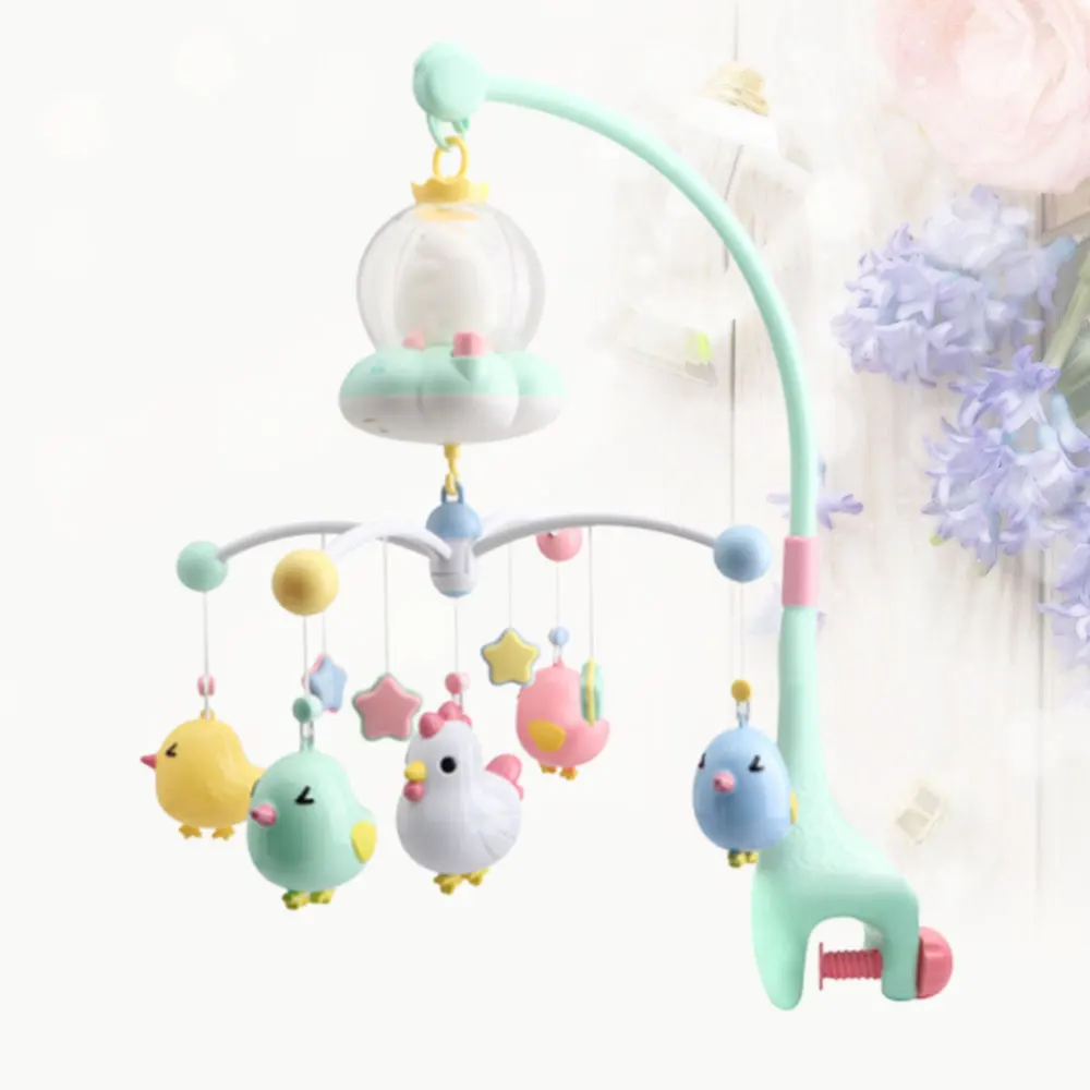 

1PC Baby Bed Rattle Cartoon Bedside Musical Rattle Funny Baby Musical Rotating Rattles Touch Sound Effect Rotation