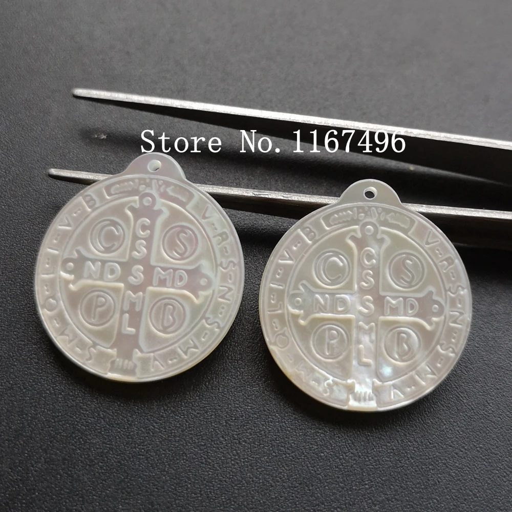 5pcs/lot 21mm Natural Cross &amp San Benito Mother pearl shell Charm for DIY Jewelry Jesus Pearl Necklace | Украшения и