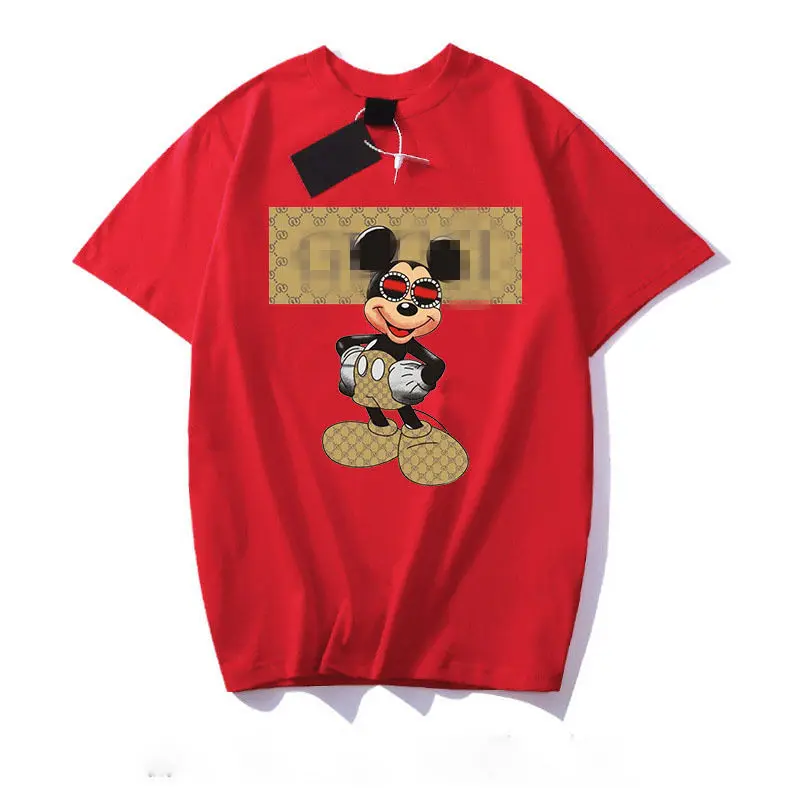 2019 модная повседневная футболка с принтом Микки Минни женская летняя стильная