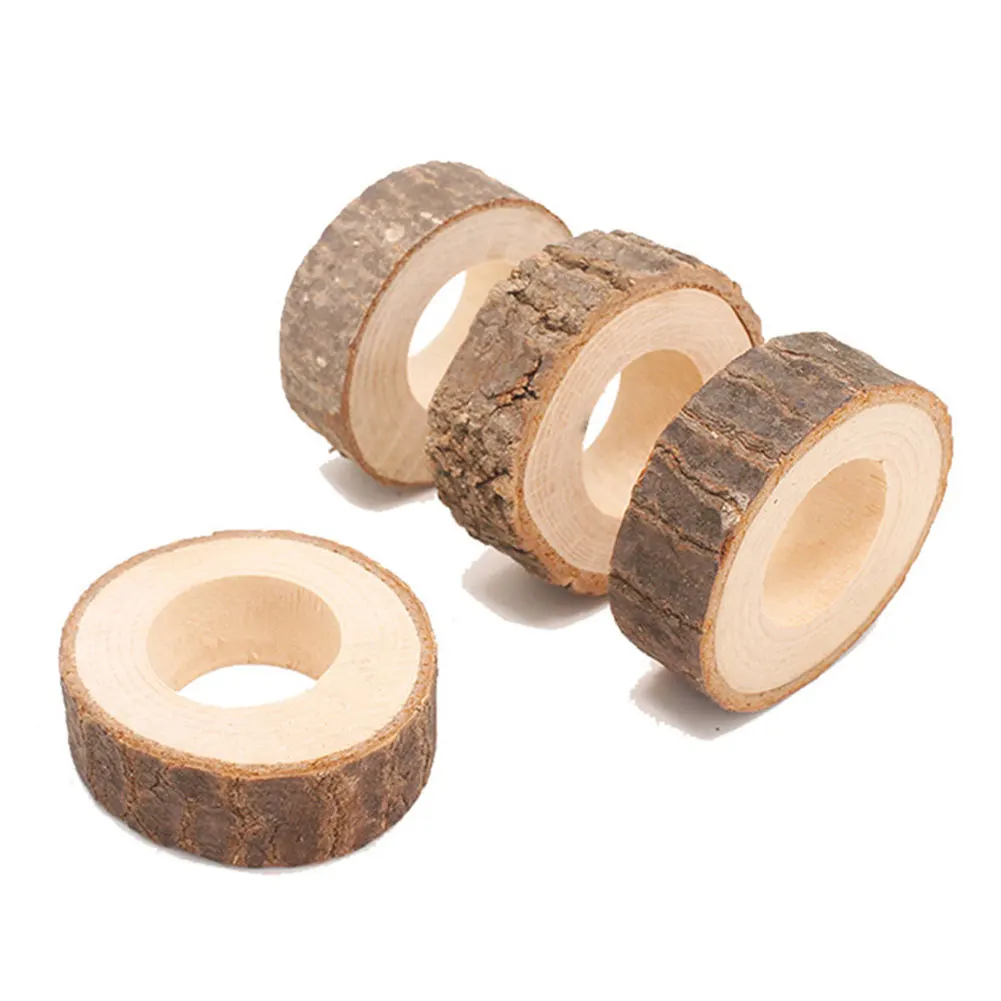 10 шт. деревенский паз винтажный деревянный стержень искусственное кольцо
