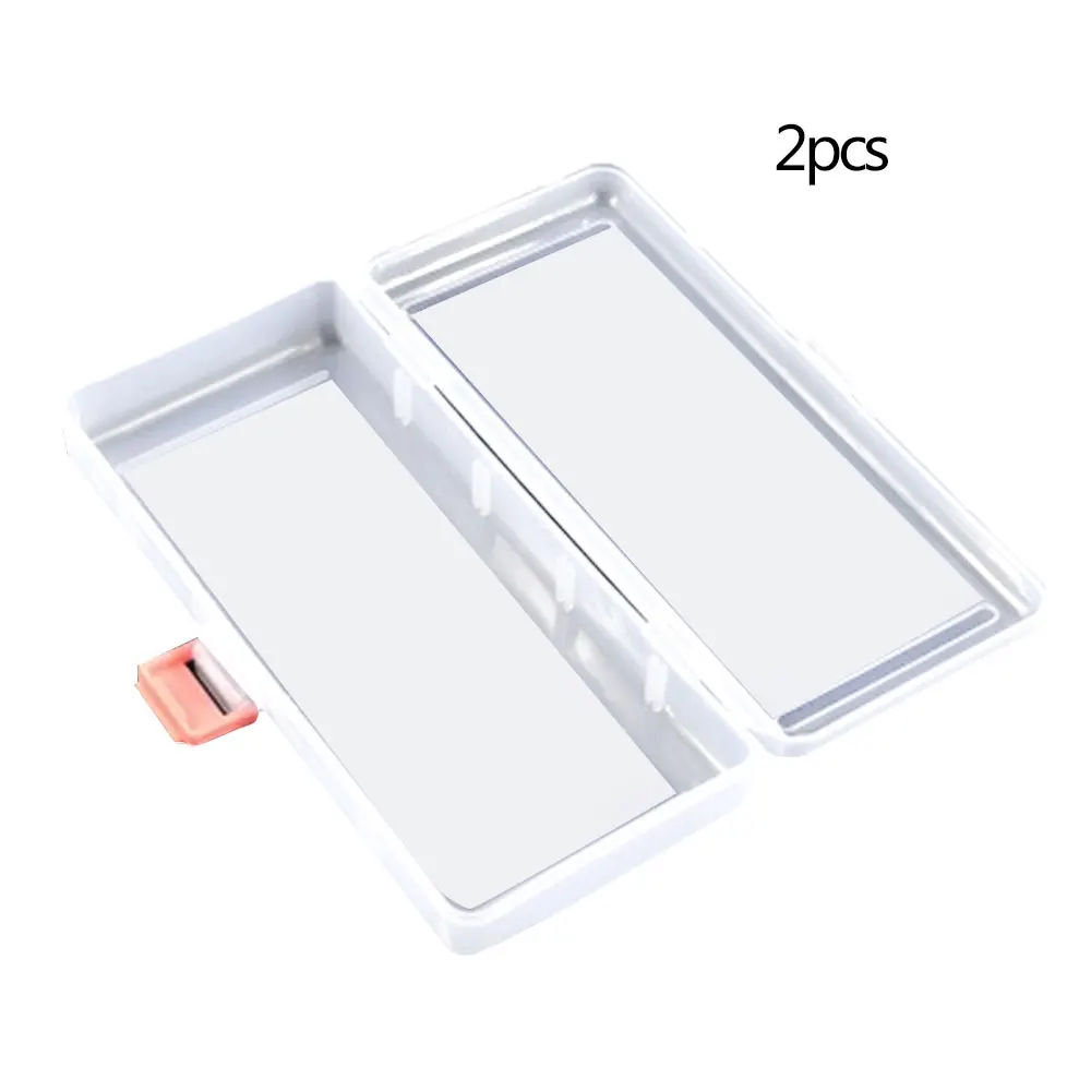 

2pcs Nail Jewelry Transparent Container Case Thickening Nail Art Pen Brush Storage Box