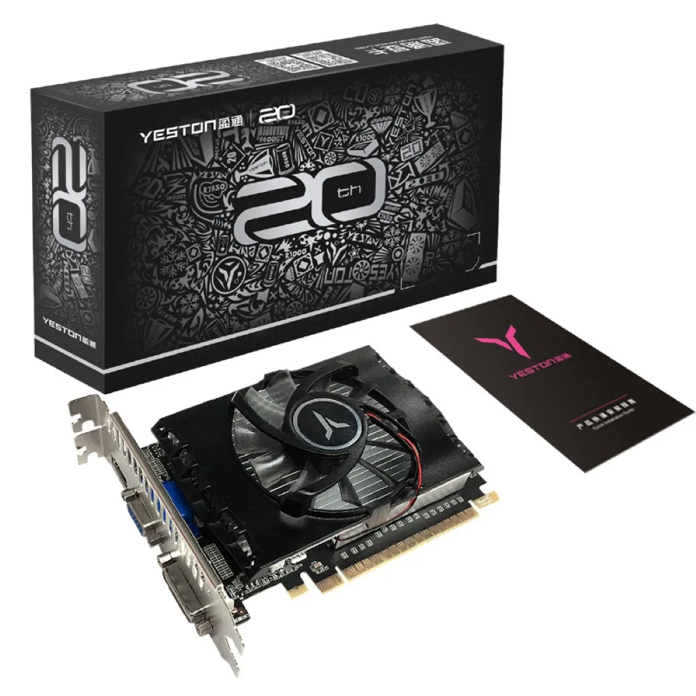 

Yeston GT730 4G DDR3 Graphics Card Nvidia Pascal 902-1333MHz 4G/DDR3/64bit HD+VGA+DVI Ports for Game Working