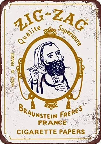 

Zig-Zag Cigarette Papers Vintage Look Reproduction Metal Tin Sign 8X12 Inches