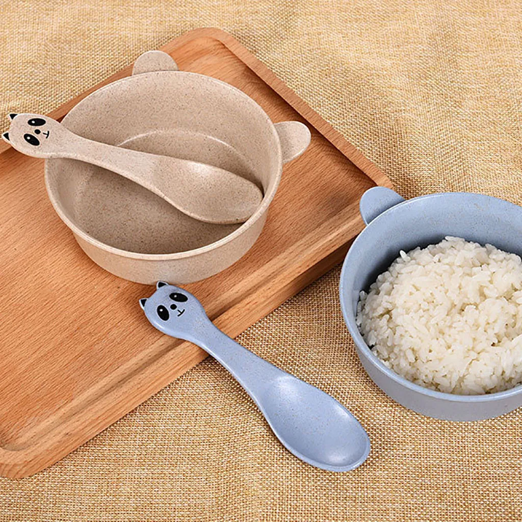 Симпатичные Мультяшные панды столовая чаша для риса ложка супа еды пшеницы
