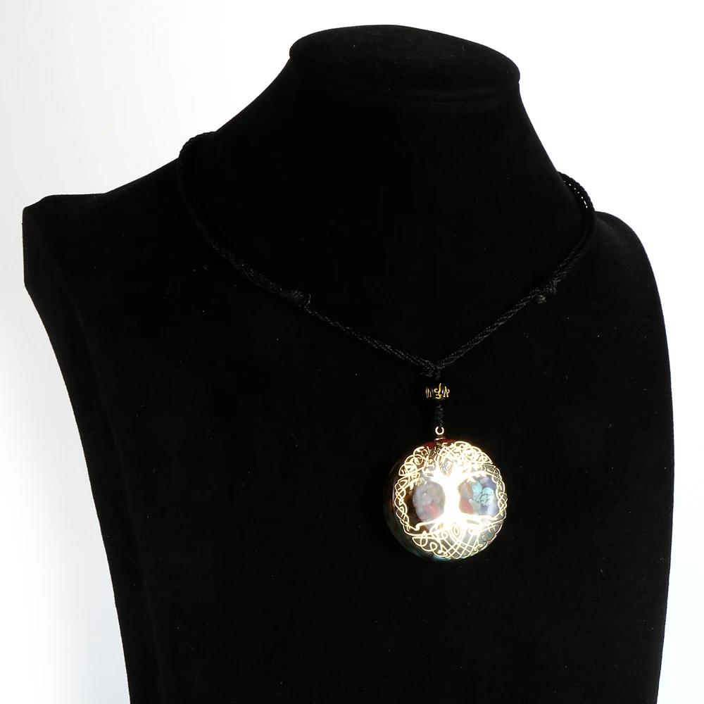 Древо жизни 7 чакр ожерелье осколки гравий генератор энергии оргонит духовное