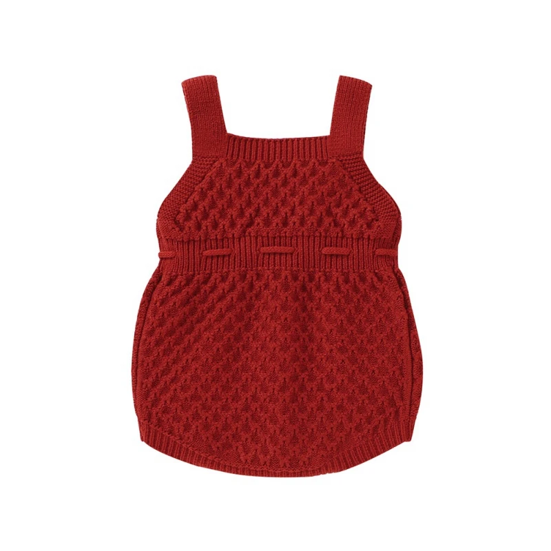 

2020 Baby Girl Long-sleeve Knitted Romper Autumn Baby Knitted Rompers Sweater Infant Girl Princess Cotton Clothes