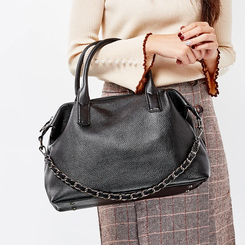 

leather women handle bag cowhide lady bag cross body bag tote bags