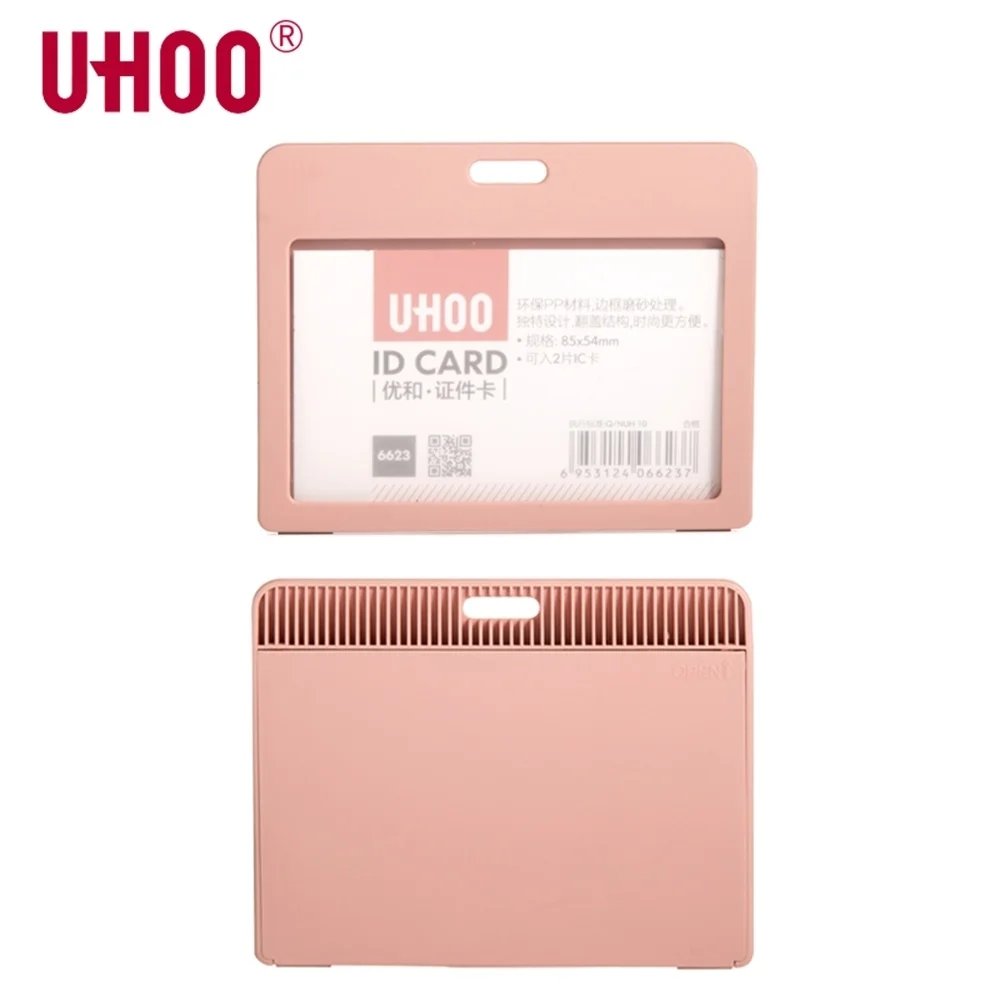 Uhoo 6623 Horizontal Name Tag Id Card Holder Waterproof Name Tag Neck Badge Holder For Bus Card School Card Id Card Cover Sleeve