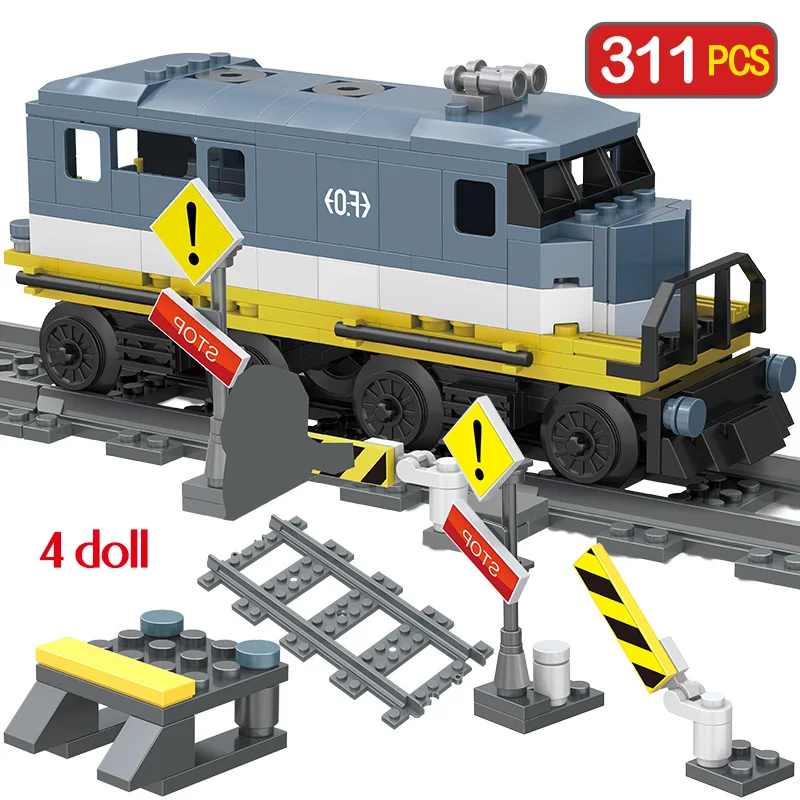 Новый пионер серии легковых поездов строительные блоки совместимы с рельсовой