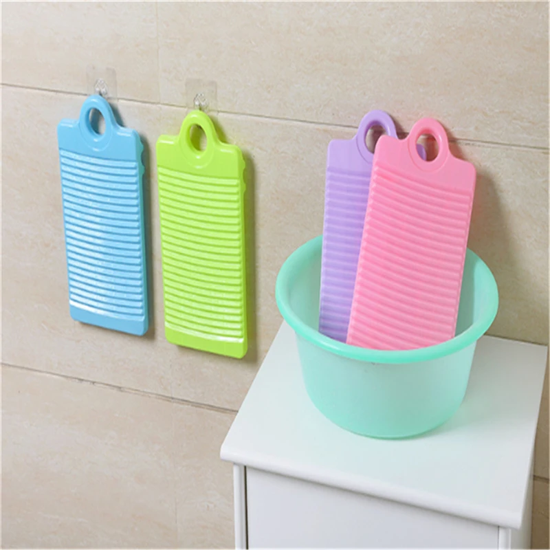 

Thicken Portable Clothes Cleaning Tools Antislip Laundry Accessories Mini Washboard Plastic Washing Board 1Pcs