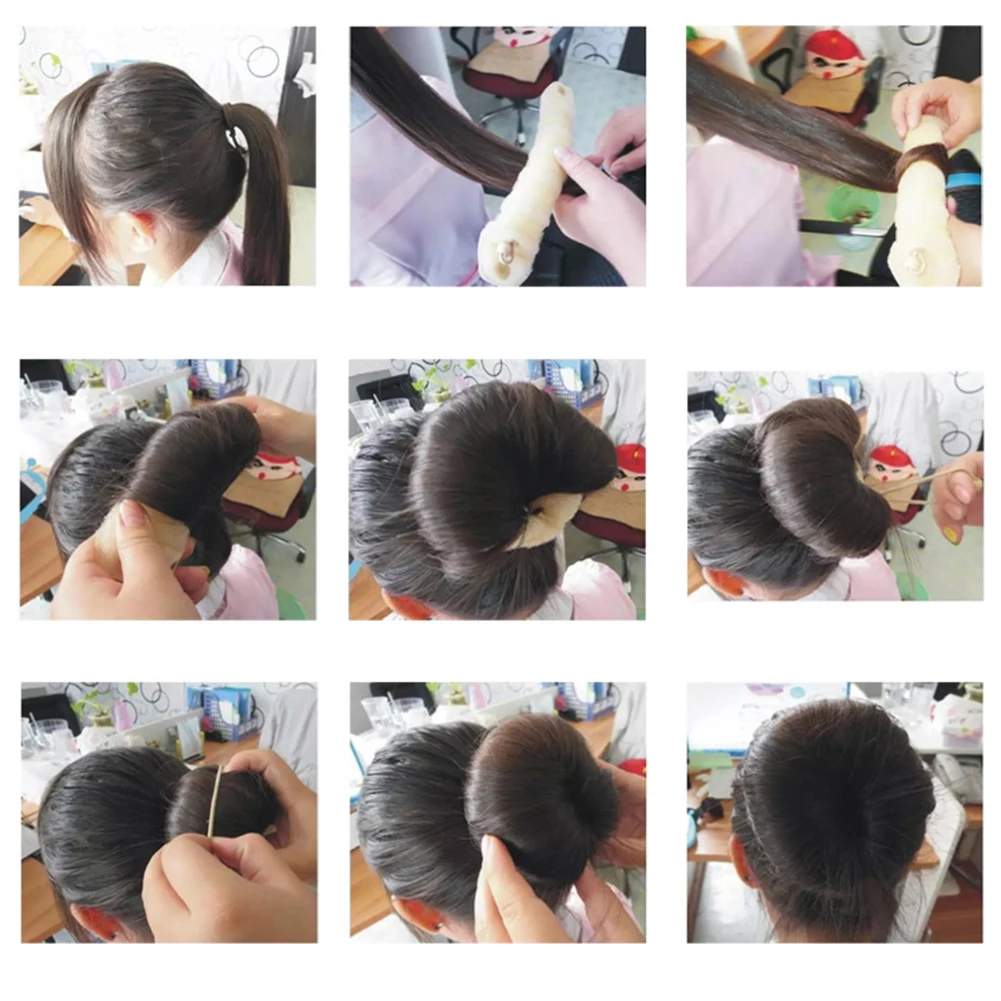 Женский хвостик пончик булочка создатель формирователь DIY Твист Держатель