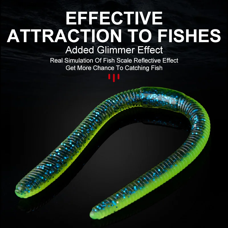 EIGHT CLAWS 10PCS/Lot 100mm 2g/135mm 3.7g Artificial Soft Bait Silicone Worm Fishing Lure Jig Wobbler Swimbait Soft Lure