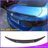 for alfa romeo giulia 2017 2019 car styling real carbon fiber car spoiler rear trunk boot wing guard car exterior accessories
