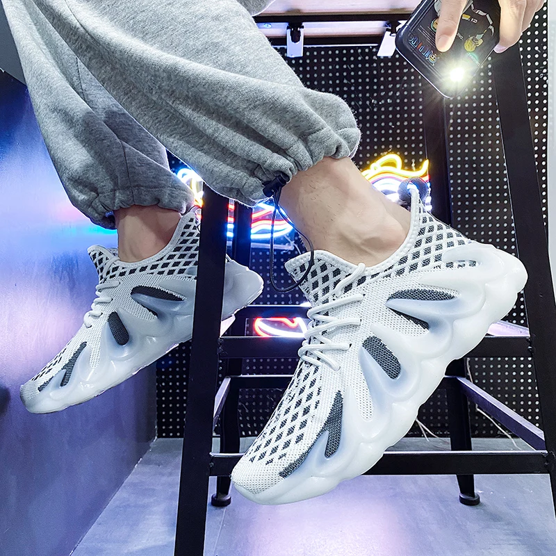 

Мужская модная Нескользящая Повседневная летняя спортивная обувь, сетчатая дышащая обувь для бега, пляжа, баскетбола, молодежных студентов