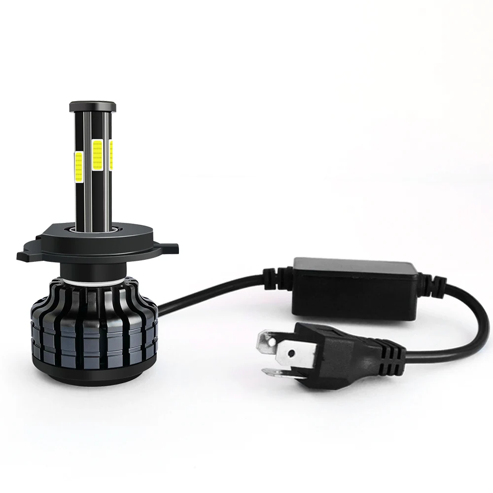 

New 6-side LED headlight for car with 360 degree high power and far and near light three-color temperature headlight H4 H7