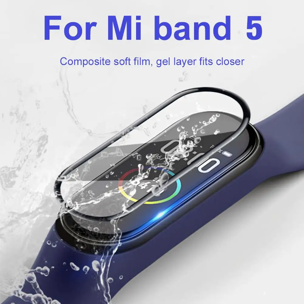 

3 Pcs Screen Protector Ultra-thin Film For Xiaomi Mi Band 5, Anti-scratch HD Smart Bracelet Full Cover Screen Protective Film