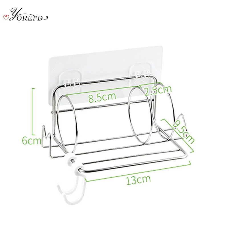 

OYOREFD Wall Mounted Stainless Steel Sponges Holder Kitchen Sink Sponges Sundries Drain Drying Rack Sink Accessories Organizer