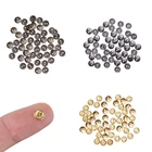 Маленькие пуговицы для одежды для кукол сделай сам, круглые металлические мини-пряжки, Набивная игрушка, одежда, аксессуары для шитья, 345 мм, 50 шт.упак.