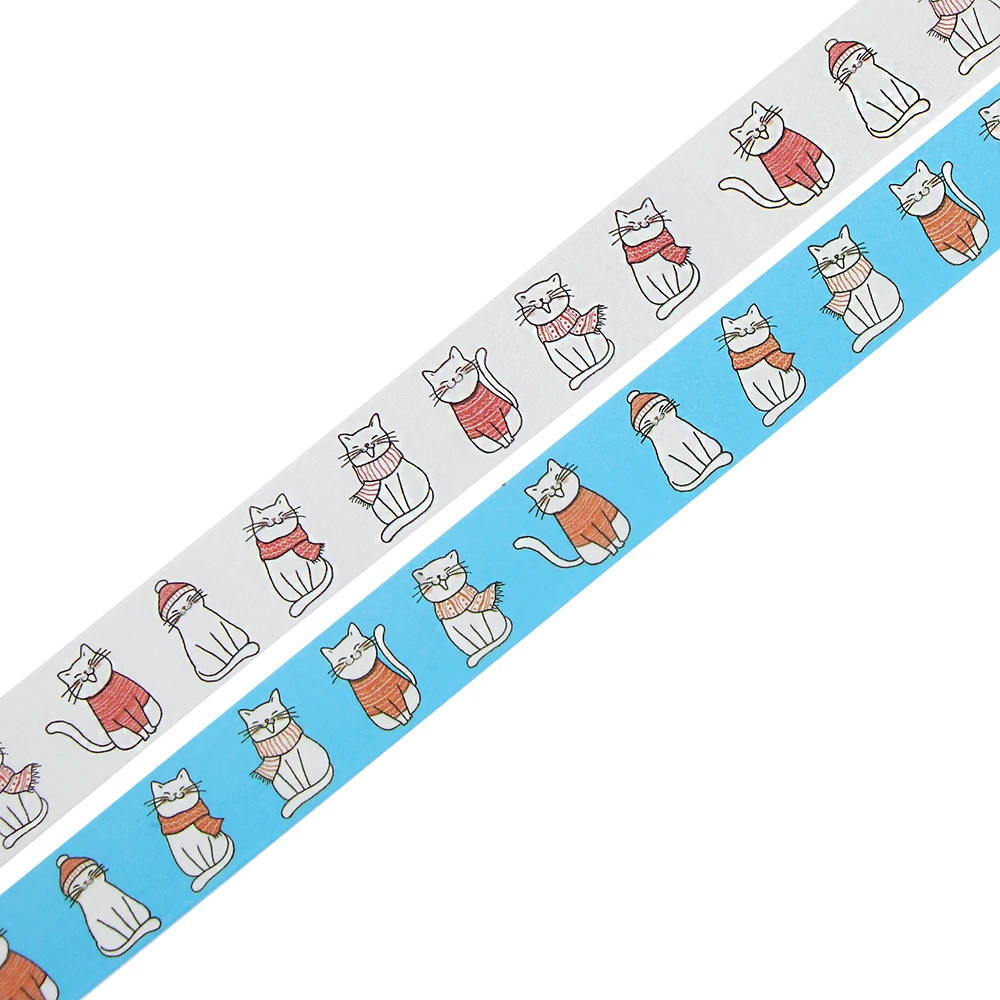 E2330 кошка печать лента Washi рукоделие изоляционная стильная футболка с
