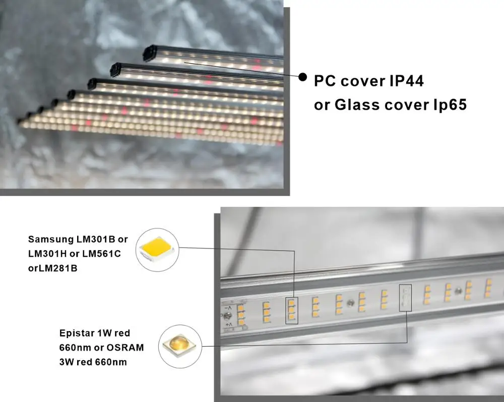 

Samsung lm301b 800w strip 8 bars led grow light for medical plant greenhouse