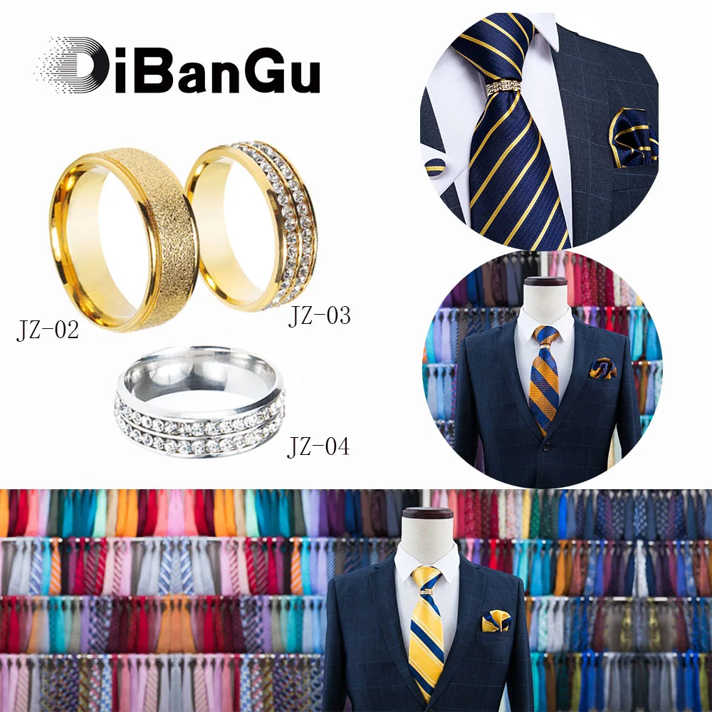 Новый дизайн, три стиля, модное мужское кольцо для галстука, золотое, серебряное, металлическое обручальное кольцо для мужчин, галстук, Прям...