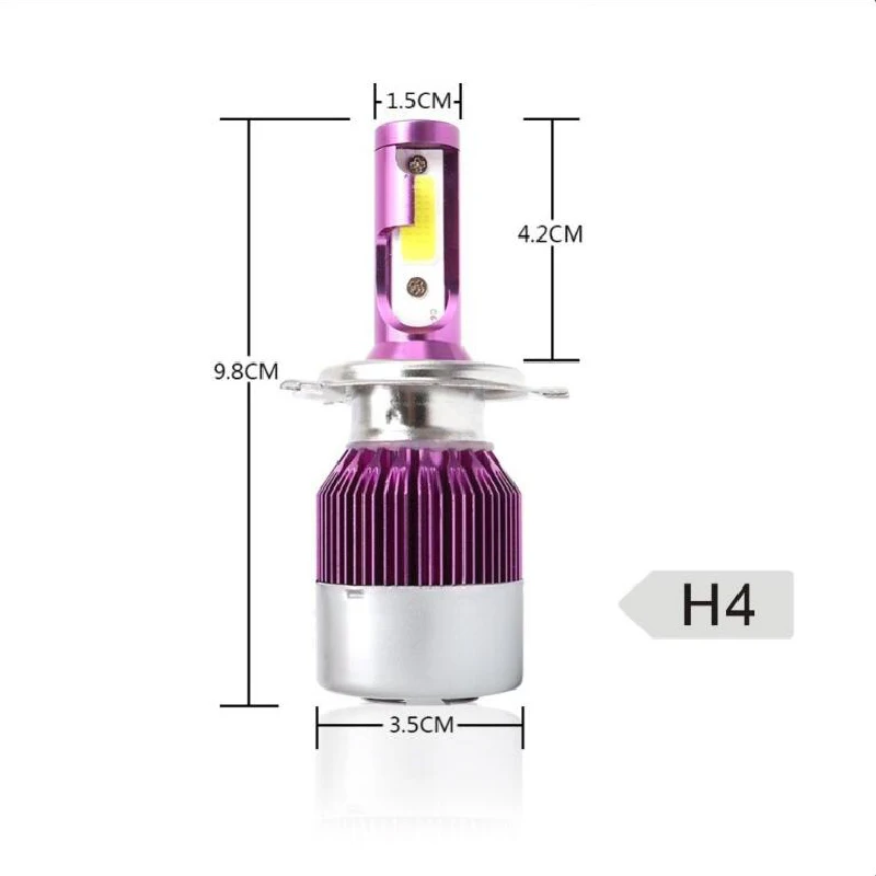 CARCTR светодиодные фары для автомобиля H1/7 светодиодные лампы H4 H8/9/11 880/881 9005/6 9012 6000K 36 вт фары модифицированные Автомобильные фары 1 пара
