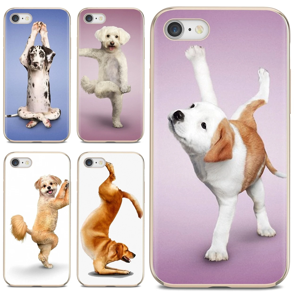 

For iPhone iPod Touch 11 12 Pro 4 4S 5 5S SE 5C 6 6S 7 8 X XR XS Plus Max 2020 Soft Shell Cover Yoga Cats dogs