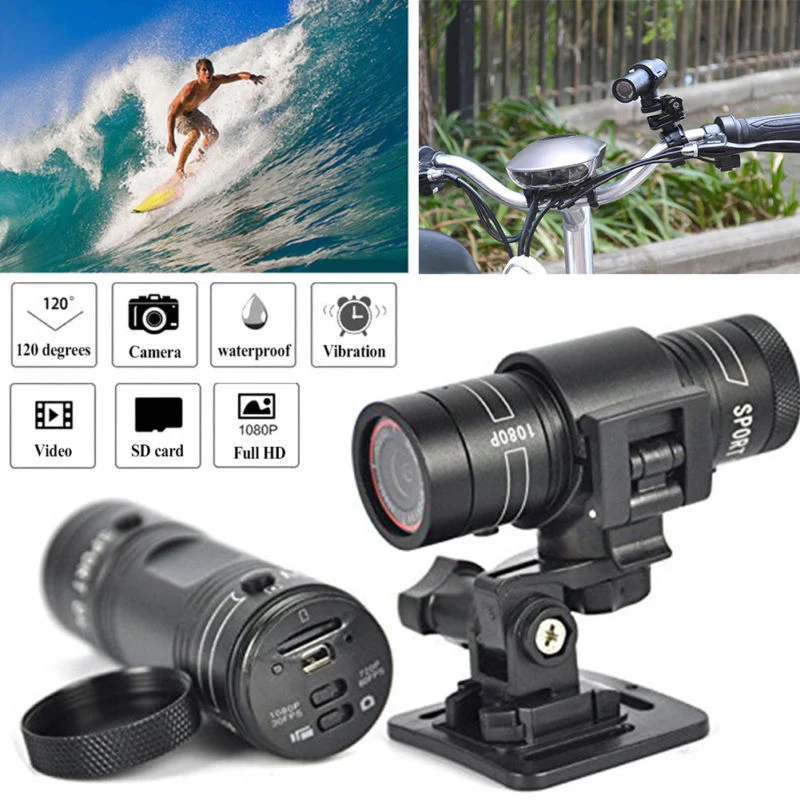 NEW-Mini F9 HD 1080P Bike Motorcycle Helmet Sport Camera Video Recorder DV Camcorder Mini | Электроника