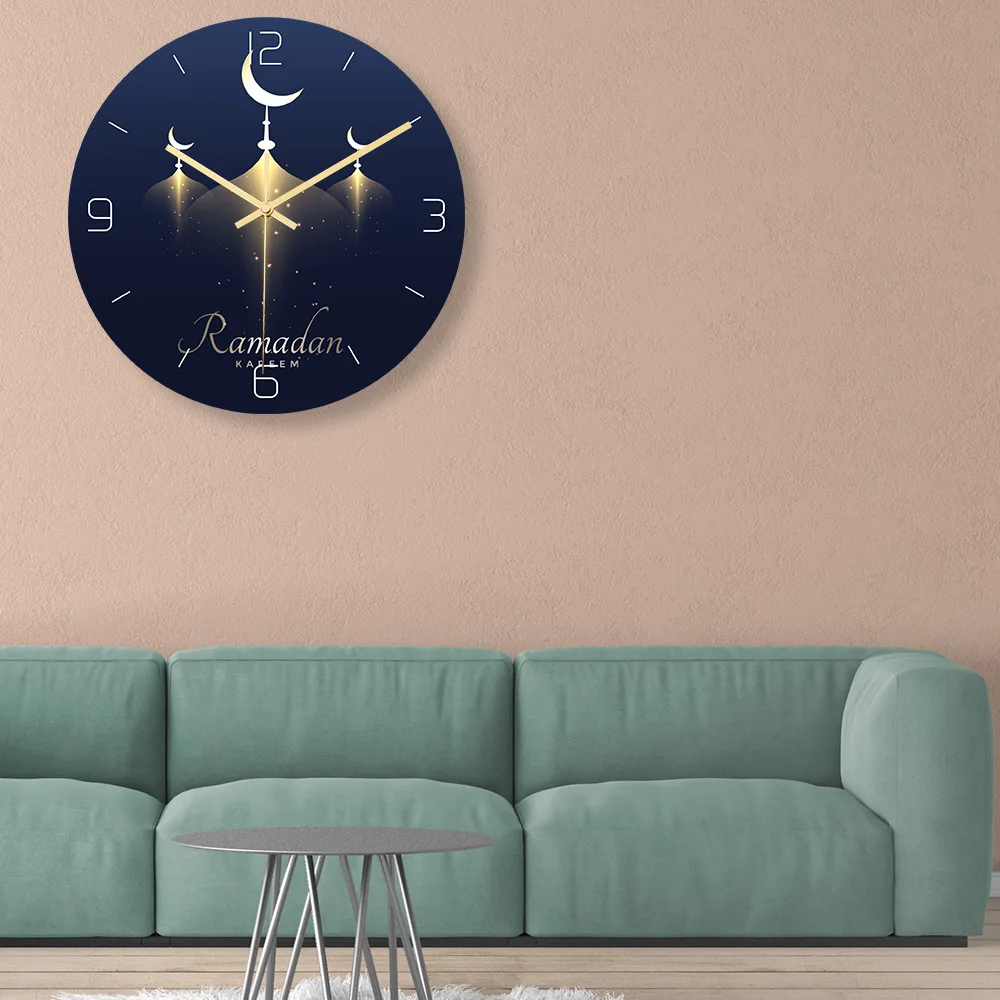 Ramadan Festival Wall Clock Modern Design Mosque Muslim Pattern Acrylic Living Room Bedroom 3D Decor | Дом и сад