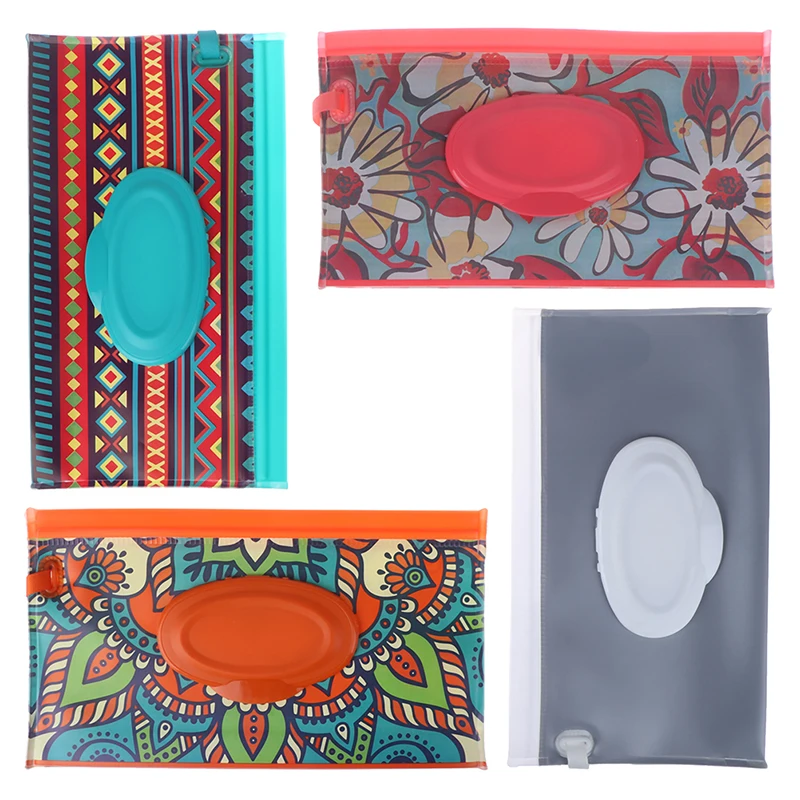 

Baby Eco-Friendly Wipes Box Wet Wipe Box Cleaning Wipes Carrying Bag Clamshell Snap Strap Wipe Container Case