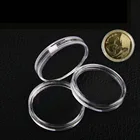 Контейнеры для хранения монет, прозрачные пластиковые круглые держатели для монет, 10 шт. 27 мм