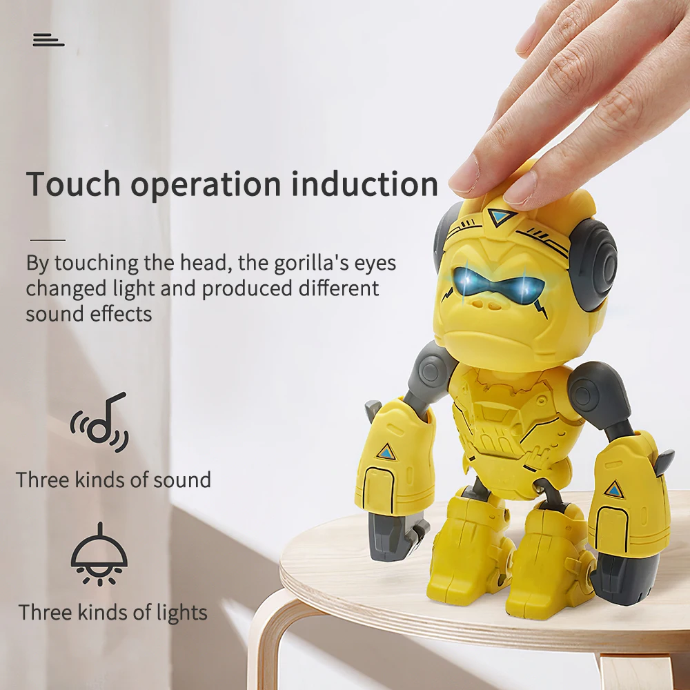 Funny Alloy Robot Toy Touching Control Sensitive Robots Orangutan Musical Safety 2-In-1 Intelligent Education Gift | Игрушки и хобби