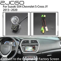 zjcgo car rear view reverse back up parking camera for suzuki sx4 chevrolet s cross jy 20132020