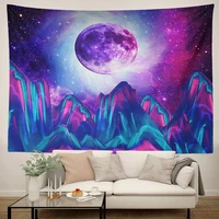 psychedelic sun moon abstract art tapestry mandala headboard wall hanging wall tapestry canvas on the wall room decoration