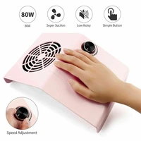 80w pink or white nail dust collector nail suction fan nail dust vacuum cleaner machine with dust collecting bag salon tools