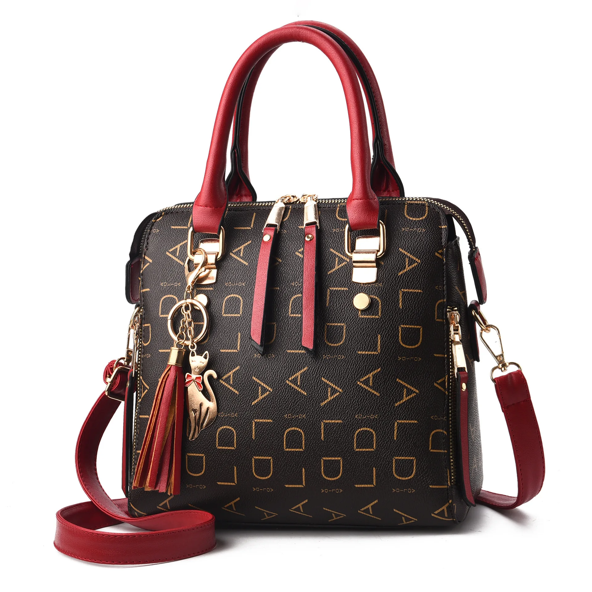 

New Women's Handbag Portable Korean Version of The Simple Square Letter Printed Package Trend Single Shoulder Messenger Bags