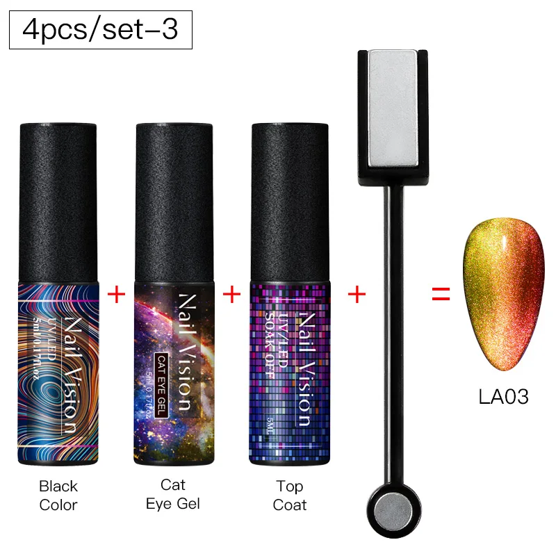 ZH08044 Nail Vision 9D Galaxy Cat Eye гель-Хамелеон Гель для ногтей длительный Galaxy Star эффект кошачьих глаз замачивается УФ/светодиодный - Цвет: ZH08044