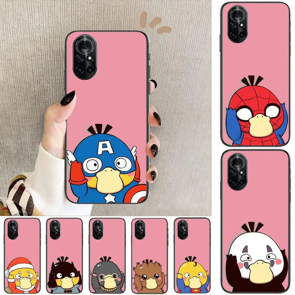 

Avengers Marvel Cartoon duck Clear Phone Case For Huawei Honor 20 10 9 8A 7 5T X Pro Lite 5G Black Etui Coque Hoesjes Comic Fa
