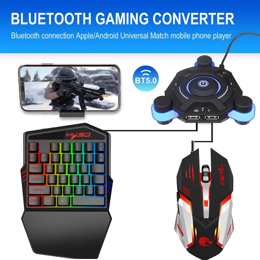 

HiMISS Gamepad Controller Converter Keyboard And Mouse Adapter For Chicken Dinner Game For Peace Gamepad Play Accessories
