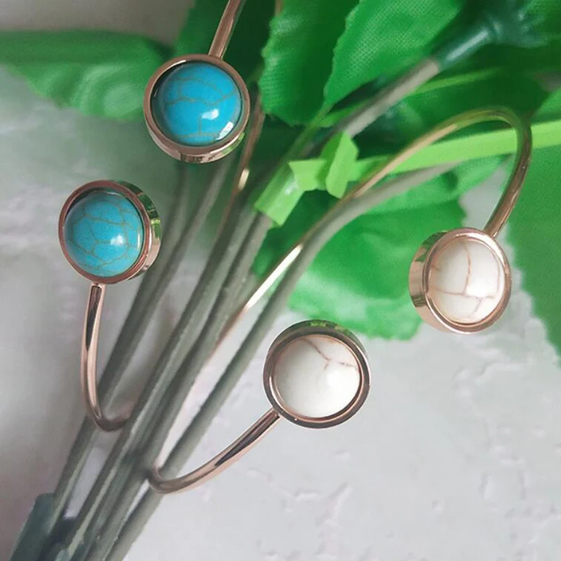 Модный женский браслет и KOMi цветные бирюзовые камни золотой ручной работы