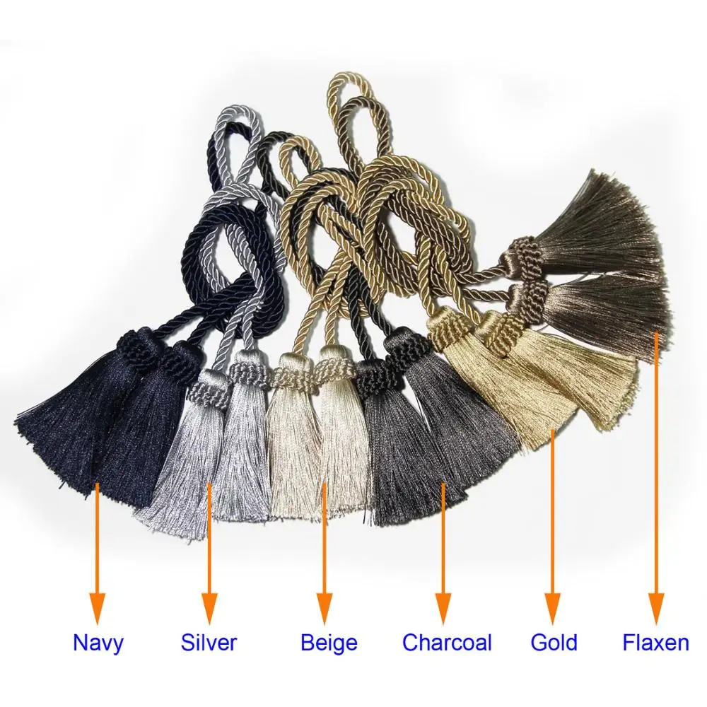 1Pc Tassels Curtain Tieback Fringe Handmade Hanging Ball Tie Backs Buckle Rope Tape Curtains Holder Room Accessories | Дом и сад