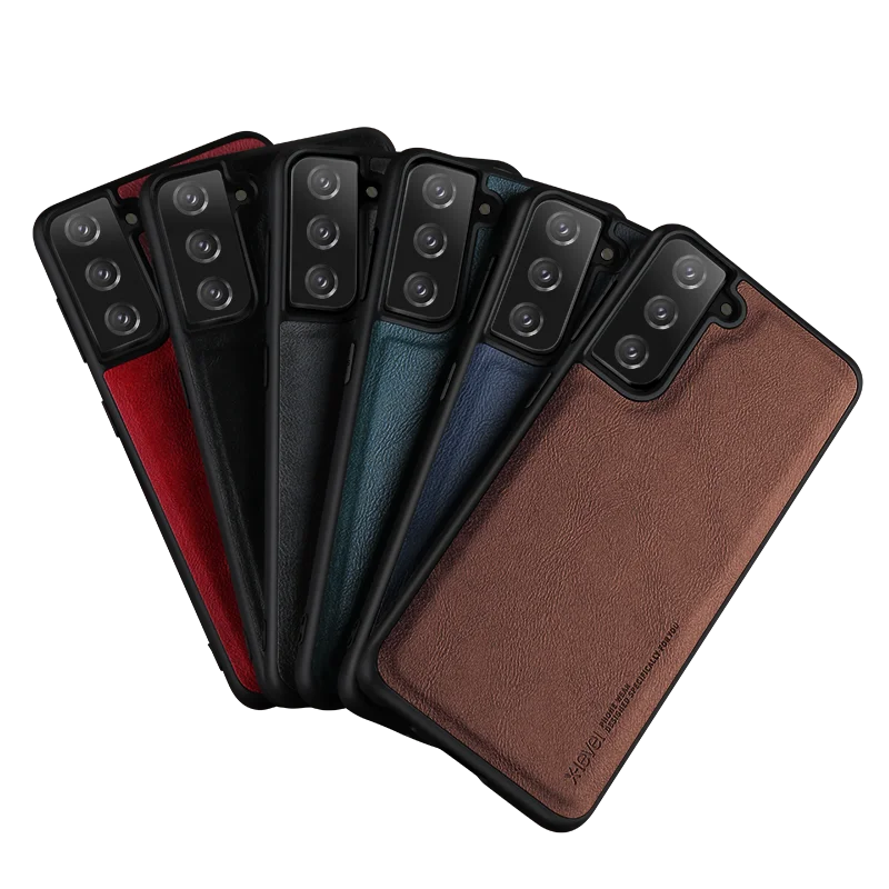 

X-Level Leather Case For Samsung S21 Plus Original Soft Silicone Edge Back Phone Cover For Samsung Galaxy S21 Ultra Case S21 5G