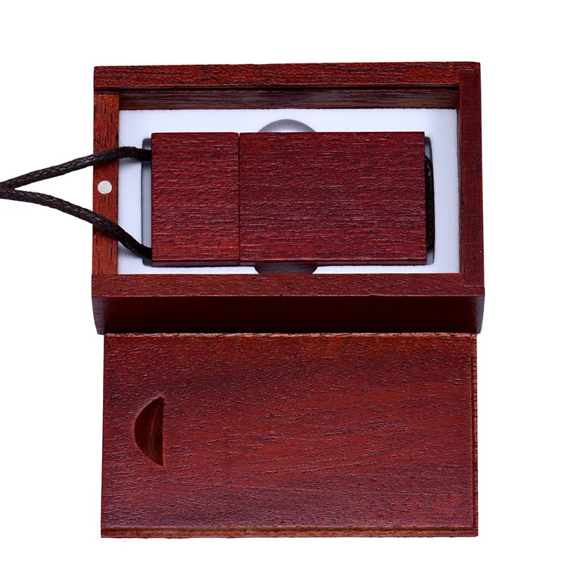 JASTER Red wood usb 2,0 флеш-накопитель с бамбуковой коробкой(более 10 шт. бесплатный логотип - Цвет: red usb box