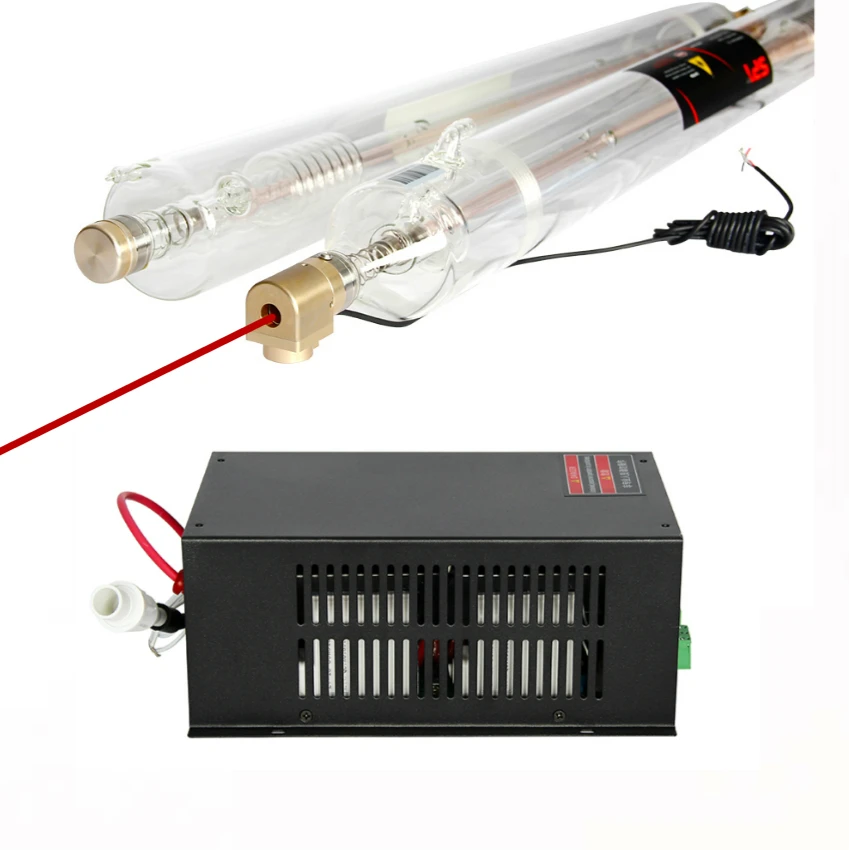 Лазерное оборудование запасные части видимая стеклянная трубка 90 Вт + источник