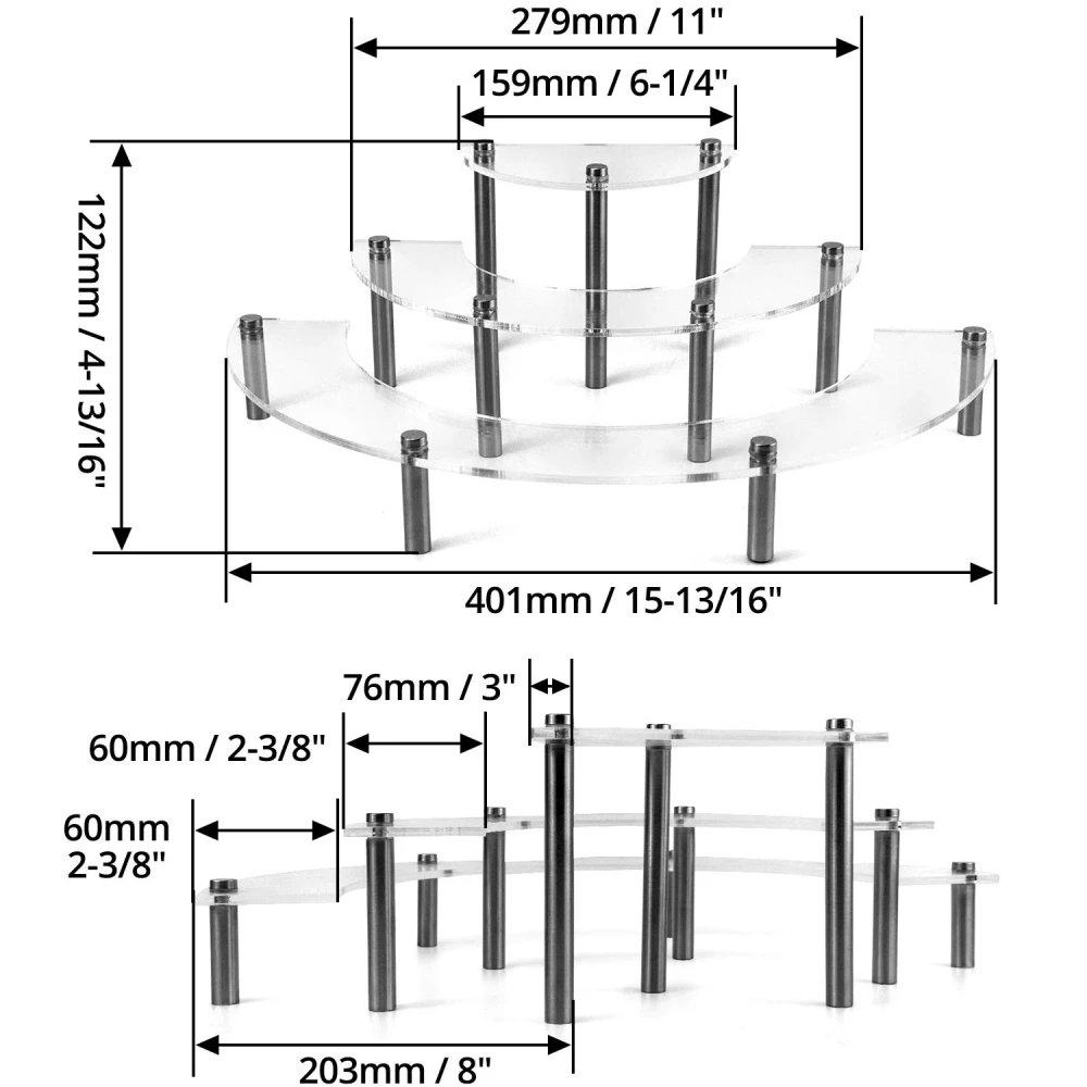 

Clear 3 Tiers Acrylic Cake Stand Storage Rack Wedding Party Dessert Display Holder Decoration DIY Kitchen Cake Tools Bakeware